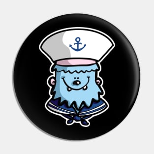 The Bald Sailor Yeti Pin