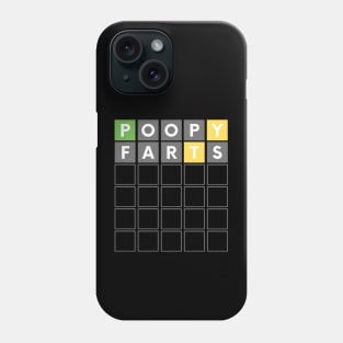 FUNNY WORD GAME POOPY FARTS Phone Case