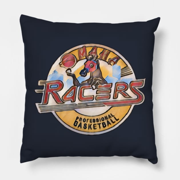 Omaha Racers Basketball Pillow by Kitta’s Shop