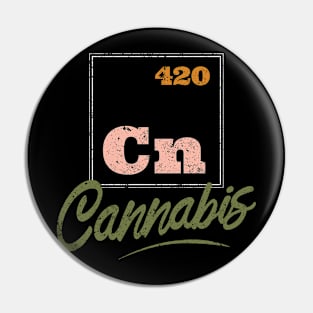 Funny 4/20 Cannabis Periodic Table of Elements Pin