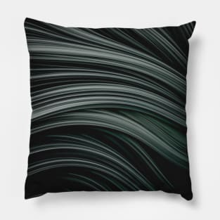 Charcoal Dark Strands Pillow