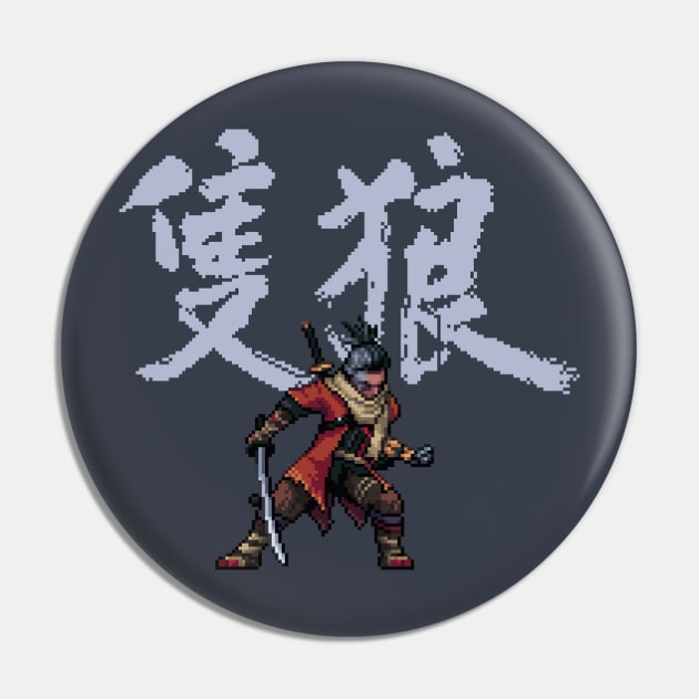 Sekiro Pixel Art Pin by Spykles