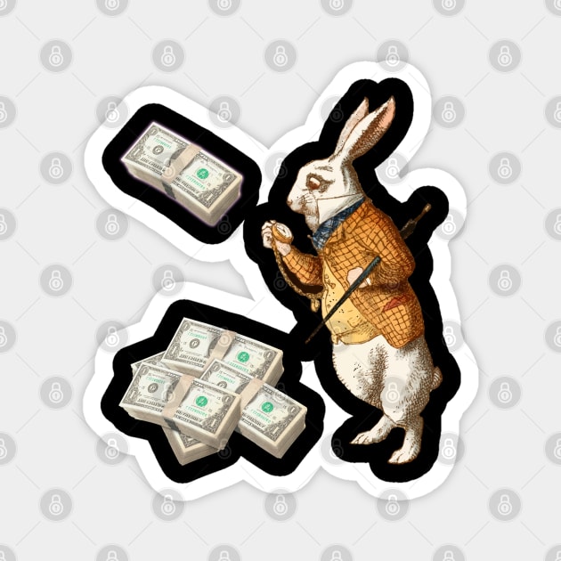 time is money rabbit and money Magnet by GAGO5