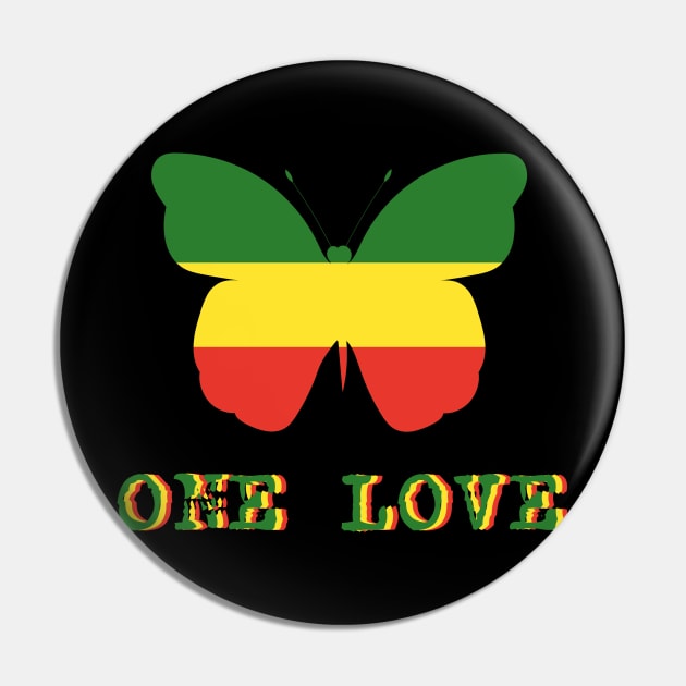 Rasta One Love Pin by ElPatrao