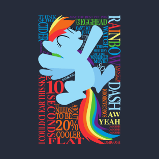 Many Words of Rainbow Dash T-Shirt