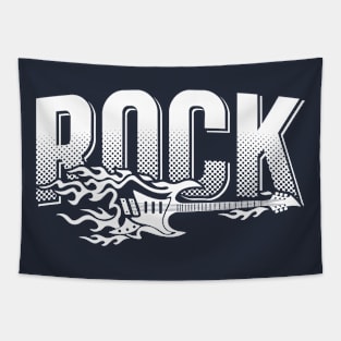 Rock Vintage Grungy Halftone Tapestry