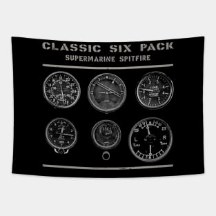 Cockpit Instruments Six Pack Spitfire aircraft WW2 Tapestry