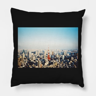 Tokyo Cityscape Shot on Film (Porta 400) Pillow