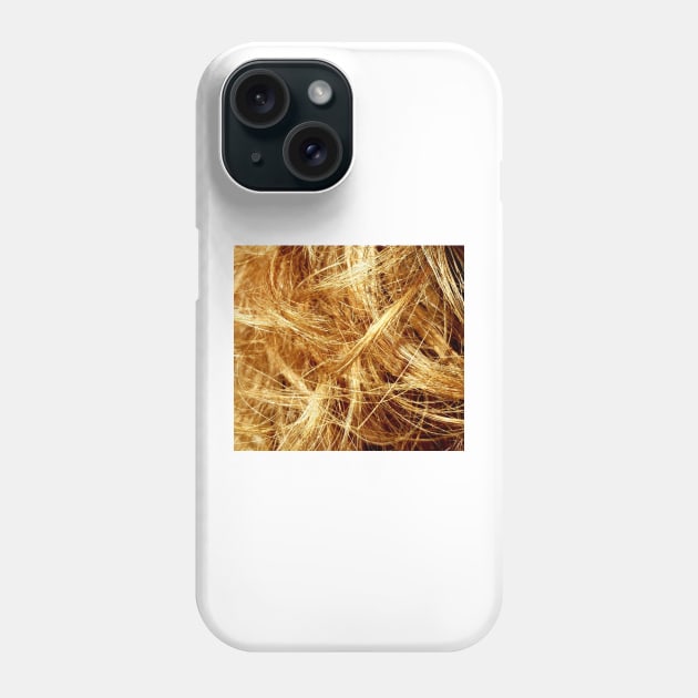 Curly Red hair close up Phone Case by Kim-Pratt