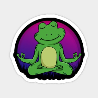 Yoga Frog Magnet