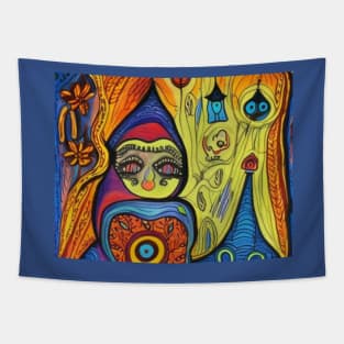 Folk Art Babushka Tapestry