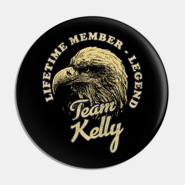 Kelly Name - Lifetime Member Legend - Eagle Pin by Stacy Peters Art