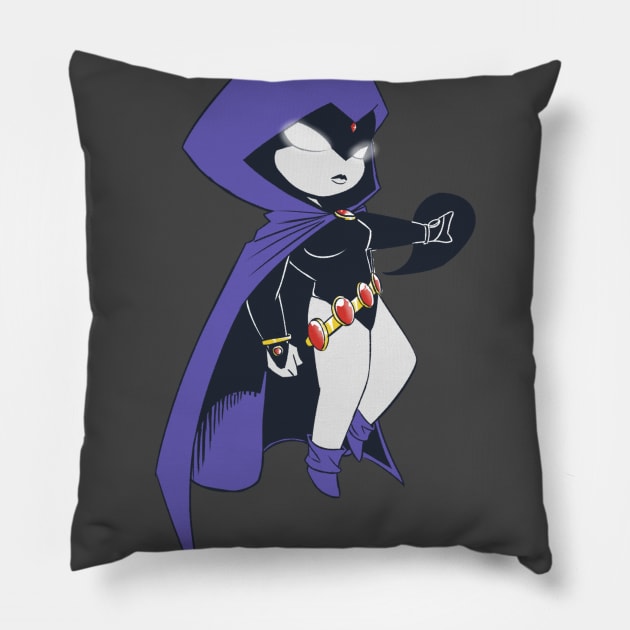 Raven Pillow by Mjkvn