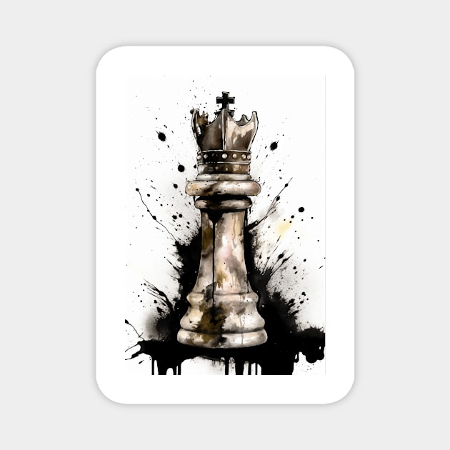 King Chess Piece Painting Magnet by TortillaChief