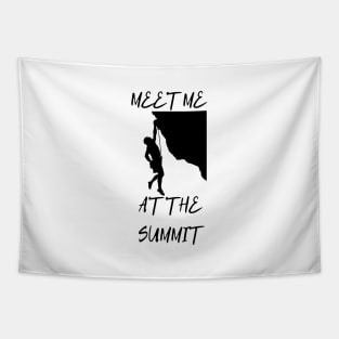 Meet Me at The Summit adventure and hiking design Tapestry