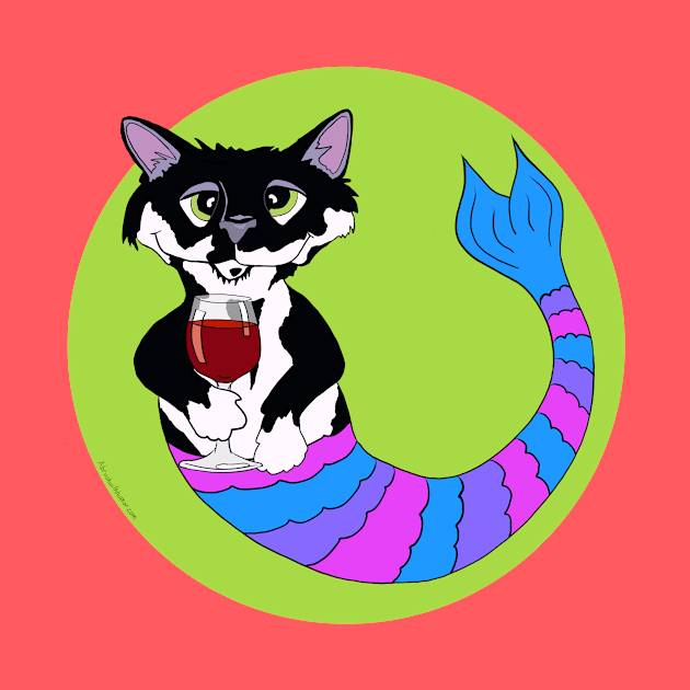 Tucker the Tuxedo Purrmaid by abrushwithhumor