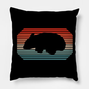 Retro Wombat Vintage Tiere Liebhaber Design Pillow