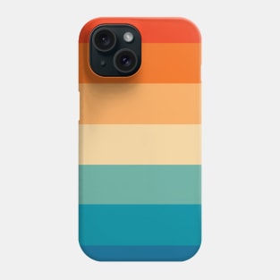 Retro Vintage Sunset Sunrise Color Stripes Design (Light) Phone Case