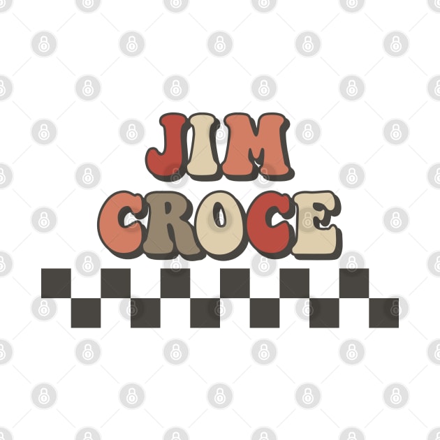 Jim Croce Checkered Retro Groovy Style by Time Travel Style