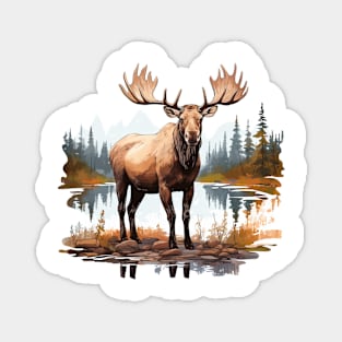 Wild Moose Magnet