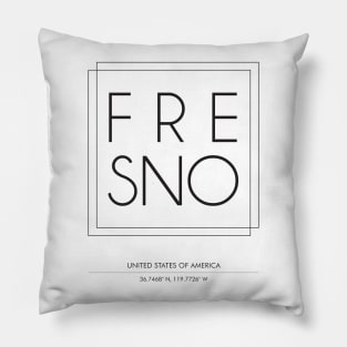 Fresno Cty Typography Pillow