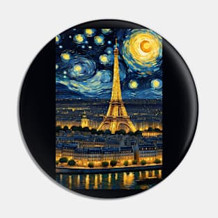 Starry night paris Pin