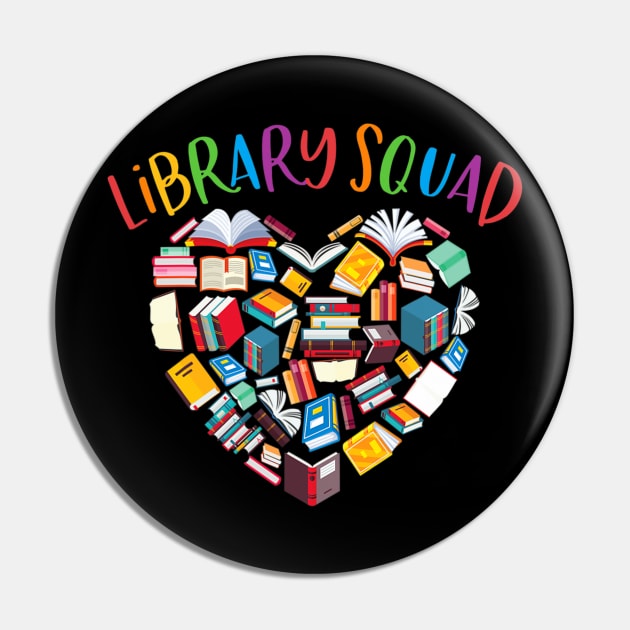 Library Squad Librarian Bookworm Book Lover Pin by fatmehedo8