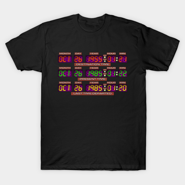 TIME MACHINE READOUT - Delorean Time Machine - T-Shirt