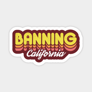 Retro Banning California Magnet