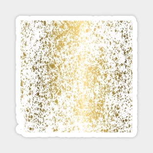 White and Gold Patina Style Design Magnet