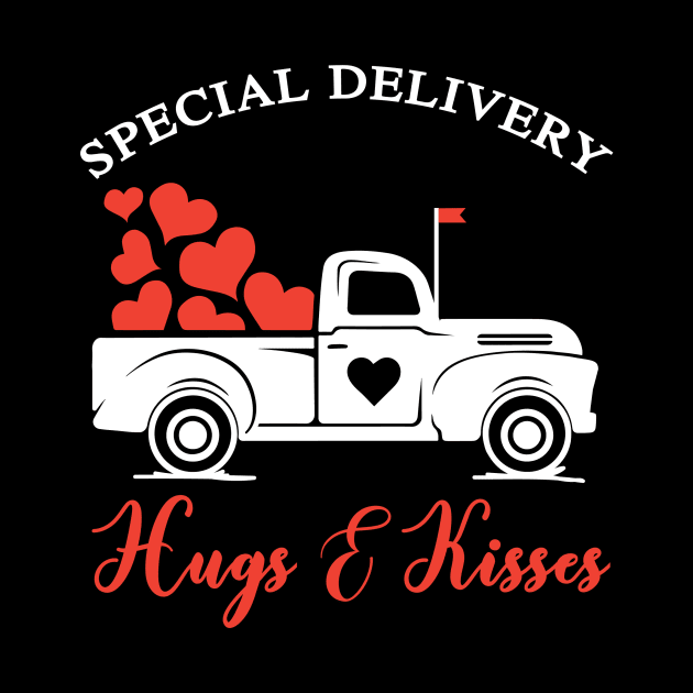 Special delivery Hugs kisses, Valentines Truck, Love Cutting File, Vintage truck, Heart truck by Sapfo