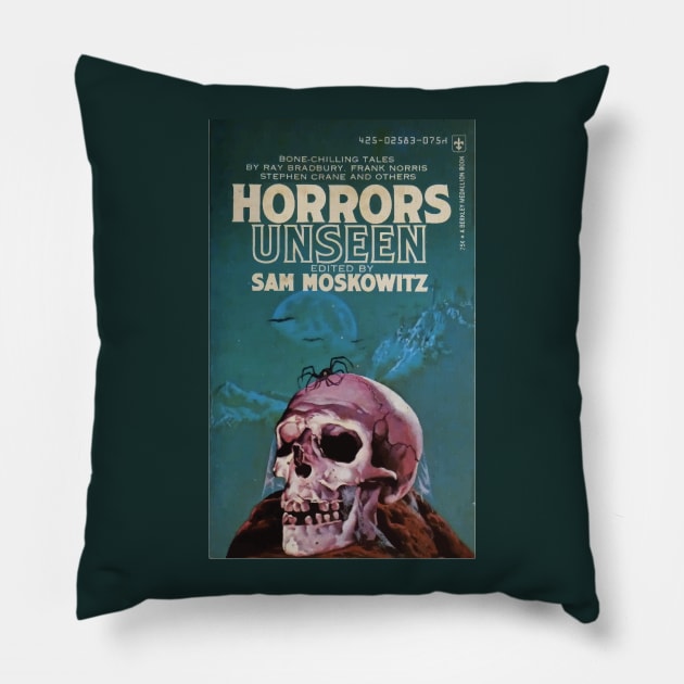 Pulp Vintage Horror Novel - Horrors Unseen Pillow by Persona2