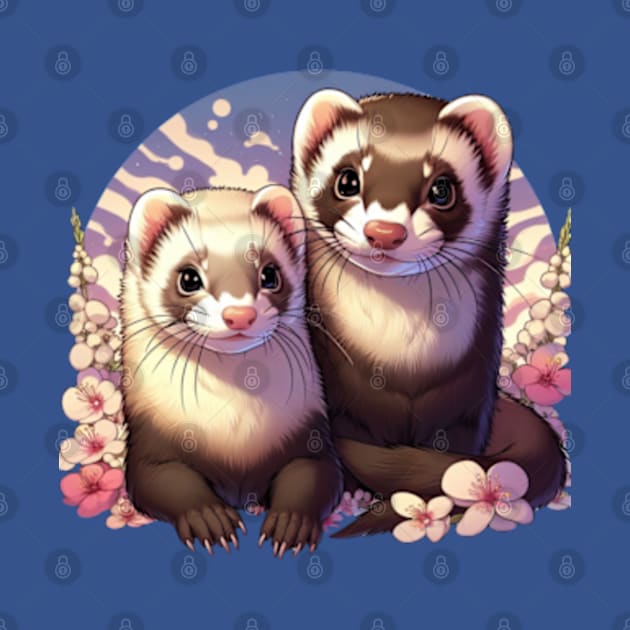 Ferret couple by Malus Cattus