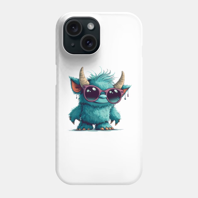 Cute Fluffy Monster Phone Case by Obotan Mmienu