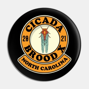 Cicada 2021 Brood X North Carolina NC Pin