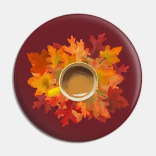 Coffee in Fall Pin