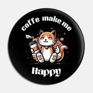 cat coffeecat love Pin