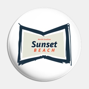 Sunset Beach, NC Summertime Vacationing Bowtie Sign Pin