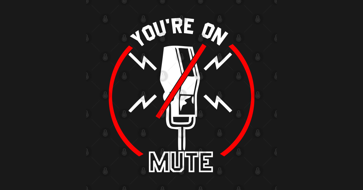 You're On Mute Funny Meme Microphone Muted Baseball TShirt TeePublic
