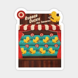 Rubber Duckie Axe Throwing Magnet