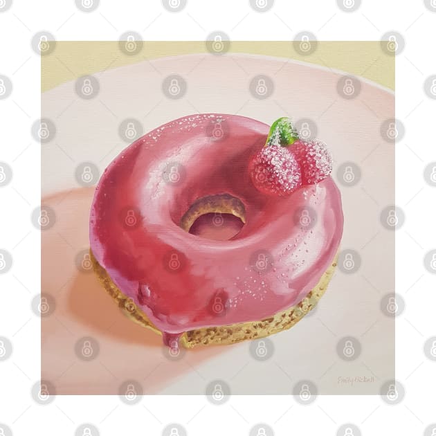 Cherry Donut Painting by EmilyBickell