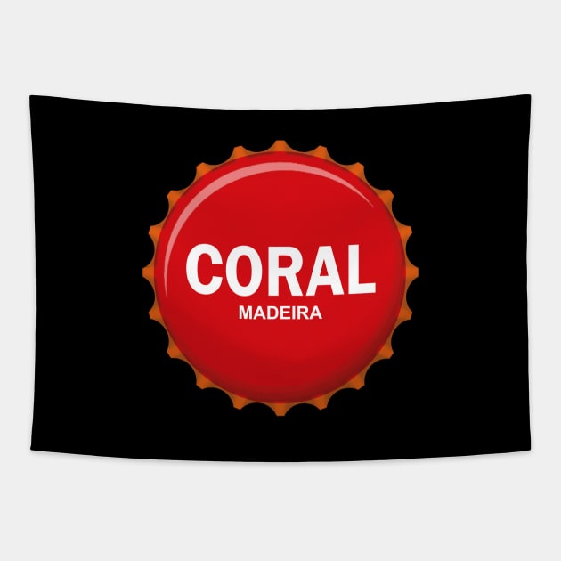 Madeira Island - carica da cerveja Coral / Coral beer cap Tapestry by Donaby