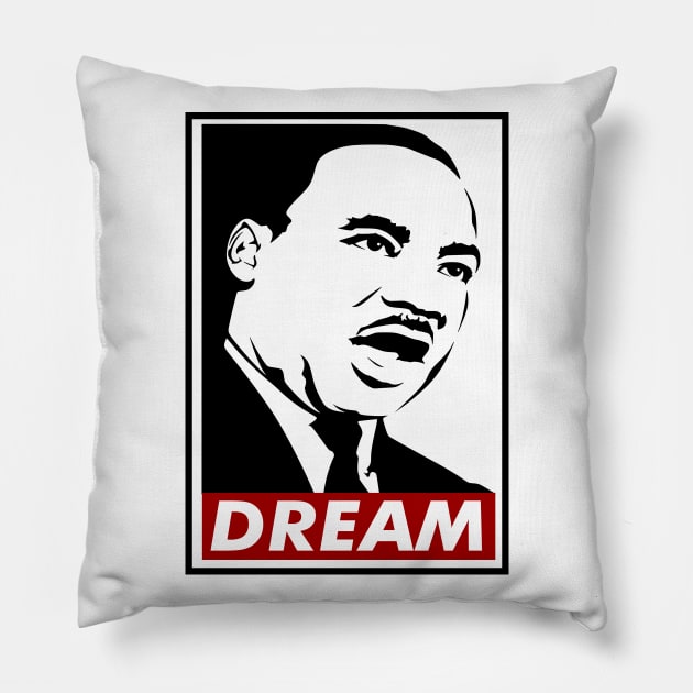 Dream, Martin Luther King, MLK, Black History Pillow by UrbanLifeApparel