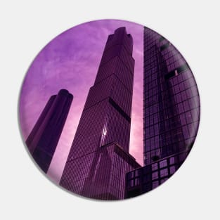 Hudson Yards Purple Sky Skyscrapers NYC Pin