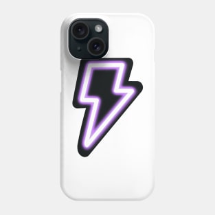 Neon Purple Lightning Bolt Phone Case