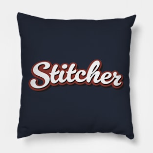 Stitcher Red Black Pillow