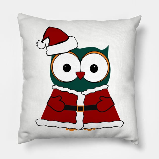 christmas owl Pillow by Natalya22