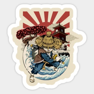 japanese cat sticker anime samurai stickers Sticker by Prototyp