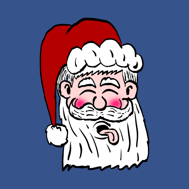 Santa Blowing a Raspberry Cartoon by Eric03091978