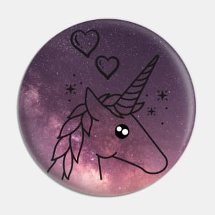 Unicorn With Purple Sky Lights & Sparkle Pin